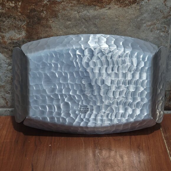 Vintage Handmade Wendell August Tray Metal Aluminum Amish Farm Scene Decorative - Picture 3 of 12